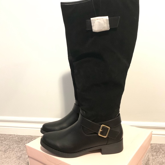 Knee high boots with buckle accents - Picture 4 of 5